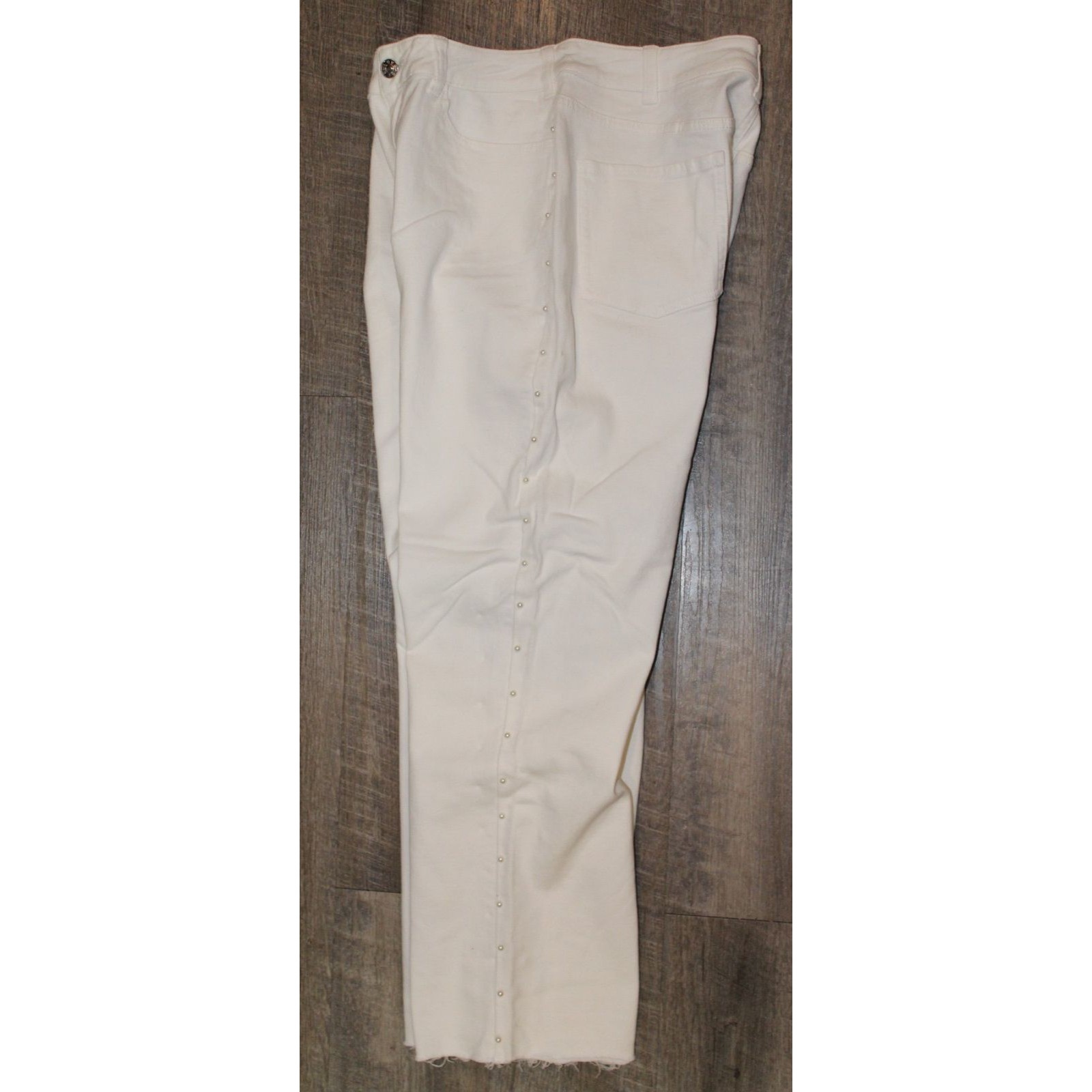 Generation Love White Jordy Pearl Denim Pants Jeans Raw Hem Nwt $276 Sz 29 — image 3 of 6